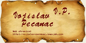 Vojislav Pećanac vizit kartica